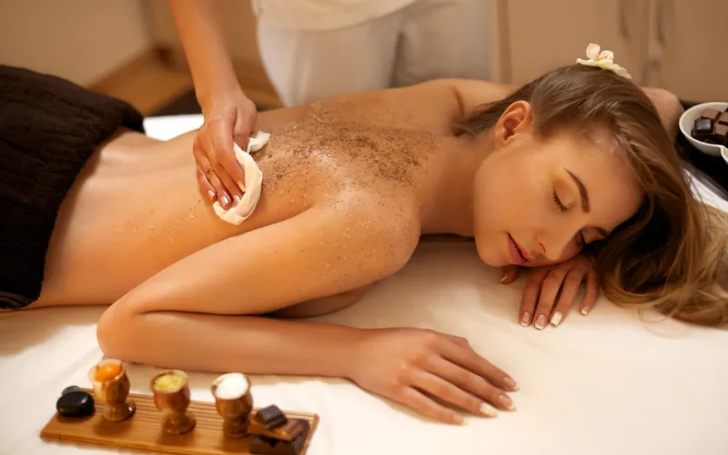 Full body scrub treatment at Maya Egyptian Spa Nungambakkam Chennai