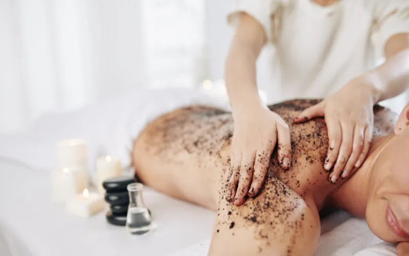 Body polishing and skin exfoliation service at spa in Nungambakkam